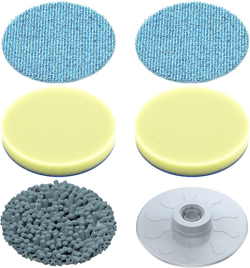 LABIGO Brush Head 5 Pack, Replaceable Brush Heads for Spin Scrubber, Cordless Spin Scrubber for Bathroom Floor Car Tile - Image 1